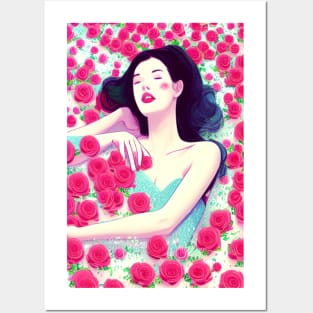 Bed of roses Posters and Art